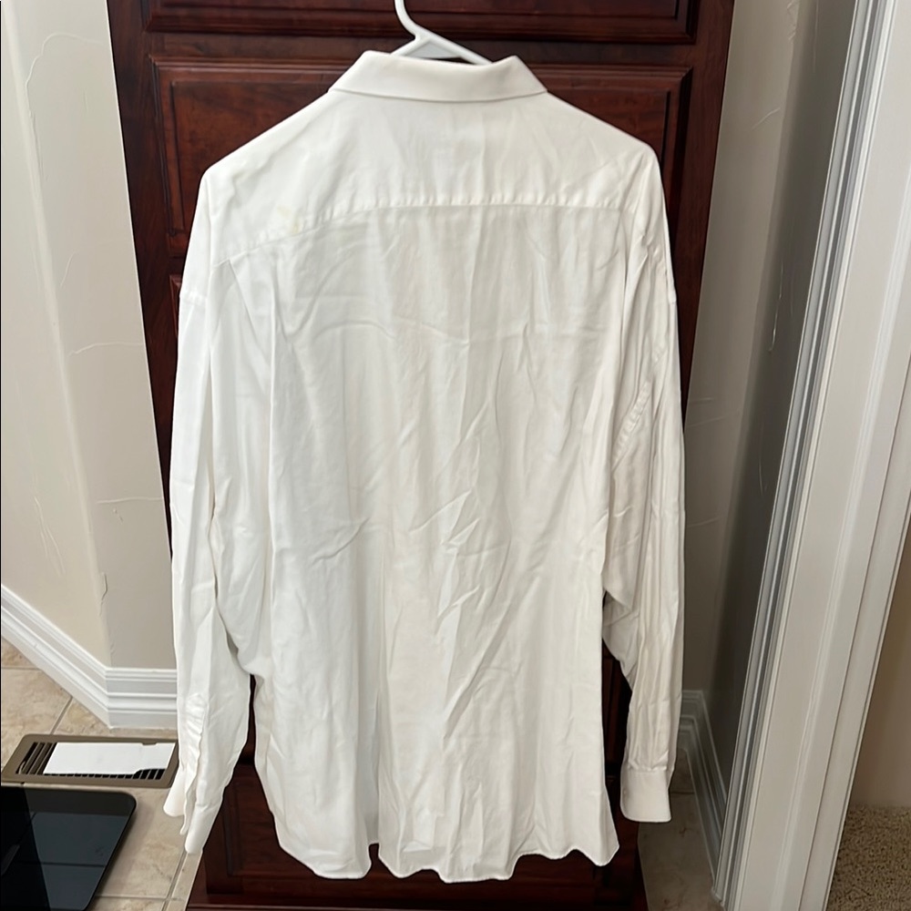 Pronto Uomo 100% Cotton White Dress Shirt Classic Elegance sz 20 - Picture 4 of 4